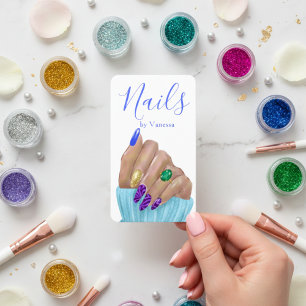 Chique Nagelsalon Manicurist Kunstenaar Moderne QR Visitekaartje