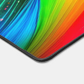 Chique neon regenboog kleuren abstract ontwerp bureaumat (Hoek)