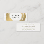 Chique Nepgoud Geborsteld Mini Visitekaartje (Voorkant / Achterkant)