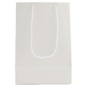 Chique Neutraal Licht Beige Bruiloft Medium Cadeauzakje (Achterkant)