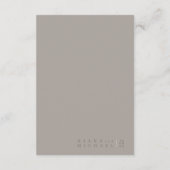 Chique Neutrals Bruiloft Details Taupe ID1020 Informatiekaartje (Achterkant)