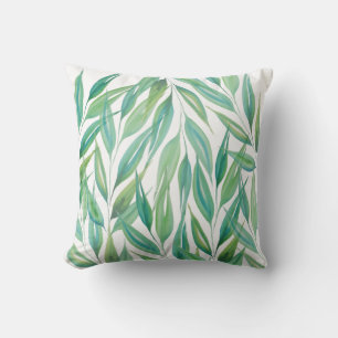 Chique Oceaan Groen Blauw Waterverf Art Buitenkussen