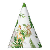 Chique Oerwoud Dieren Safari 1e Verjaardagsgroen Feesthoedjes (Rechts)