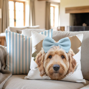 Chique op maat gemaakte foto verfkwaststreek hond kussen