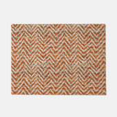 Chique oranje chevron deurmat (Voorkant)