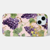 Chique Paarse, pastelroze en gouden druivenwijn Case-Mate iPhone Case (Achterkant (horizontaal))