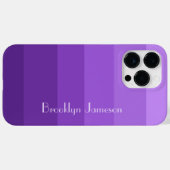 Chique Paarse verloop kleur blok gepersonaliseerd Case-Mate iPhone Case (Achterkant (horizontaal))