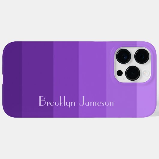 Chique Paarse verloop kleur blok gepersonaliseerd Case-Mate iPhone Case (Achterkant (horizontaal))