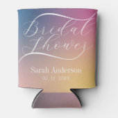 Chique paarse verloop Ombre Script Bruiloftsfeest Blikjeskoeler (Voorkant)