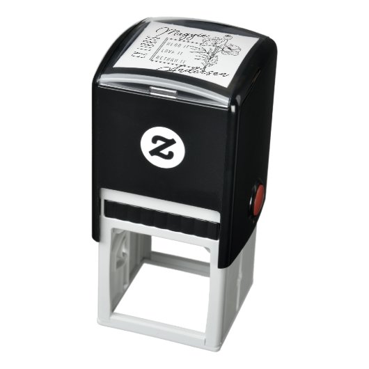 Chique papavers | Aangepaste naam Ex Libris Book B Zelfinktende Stempel (Product)