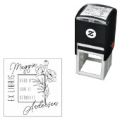 Chique papavers | Aangepaste naam Ex Libris Book B Zelfinktende Stempel (In situ)