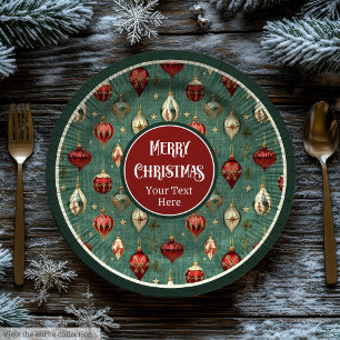 Chique papier borden in diep cranberry rood papieren bordje