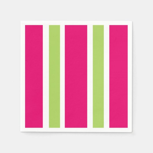 CHIQUE PAPIEREN SERVET_MOOIE HETE ROZE / GROENE ST SERVETTEN (Voorkant)