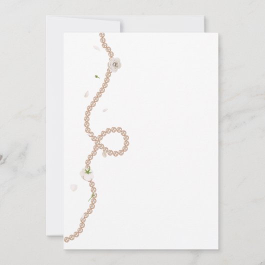 Chique parels en Prosecco Vrijgezellenfeest Kaart (Achterkant)