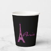 Chique Parijs thema zoet 16 Papieren Bekers (Achterkant)
