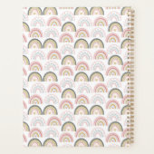 Chique pastel regenboog met hart Geweldige docent Planner (Achterkant)