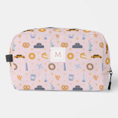 Chique pastel roze New York City Patroon Monogram Toilettasje (Voorkant)