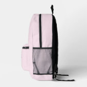 Chique pastelroze trendy minimale monogram bedrukte rugzak (Rechts)