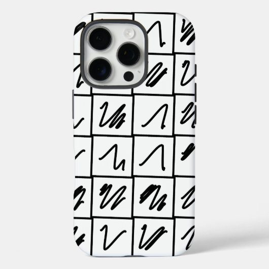Chique Patroon Design in zwart-wit Case-Mate iPhone Case (Achterkant)