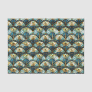 Chique Peacock Kleur Glas in lood Decoupage Tissuepapier