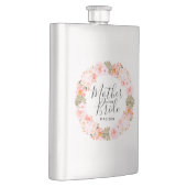 Chique Perzik Mint Bloemenkrans Moeder van de brui Flacon (Rechts)