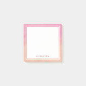 Chique perzik roze blush stijlvol dromerig modern post-it® notes (Voorkant)