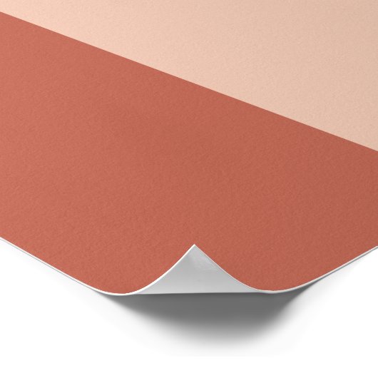 Chique perzik terracotta Zo blij dat je hier bent Poster (Hoek)