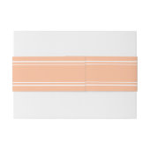 Chique perzik wit bruiloft eenvoudige elegante min uitnodigingen wikkel (Achterkant Voorbeeld)