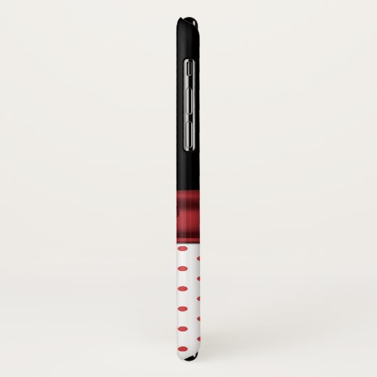 Chique Polka Dots en Bow iPhone X Hoesje (Achterkant/links)