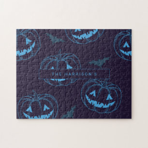 Chique Pompoen Vleermuis Halloween Naam Legpuzzel