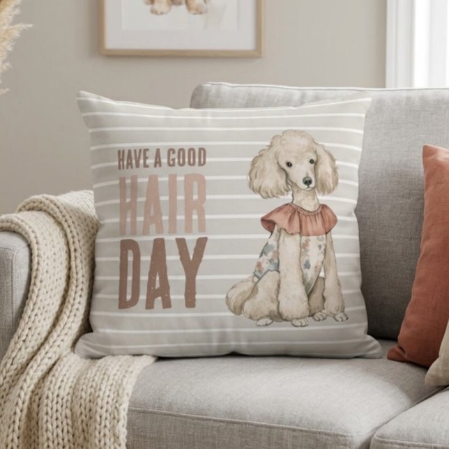 Chique Poodle Doodle Hond Grappig Kussen (Creator heeft geüpload)