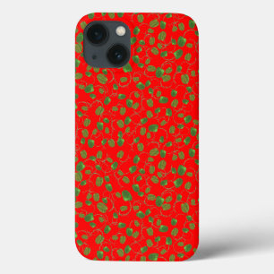 Chique Poppy Buds op Rode iPad Air Case-Mate Hoesj iPhone 13 Hoesje