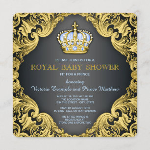 Chique Prince Baby Shower Babyblauw Kaart