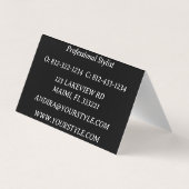 Chique professioneel Gevouwen Visitekaartje (Achterkant)