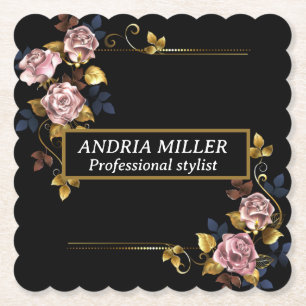 Chique  professioneel Gevouwen Visitekaartje Kartonnen Onderzetters