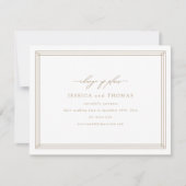 Chique raam bruiloft uitstel wijzig de datum aankondiging (Voorkant)