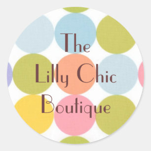 CHIQUE RETRO BUSINESS / GELEGENHEID CADEAU WRAP ST RONDE STICKER