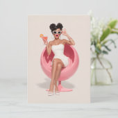 Chique Retro Glam Vibe Kaart (Staand voorkant)