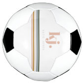 Chique Retro Strepen Monogram Voetbal (Gedraaid)