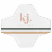 Chique Retro Strepen Monogram Voetbal (Enkel)