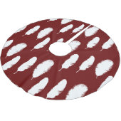 Chique rode en witte veren kerstboom rok (Gekanteld)