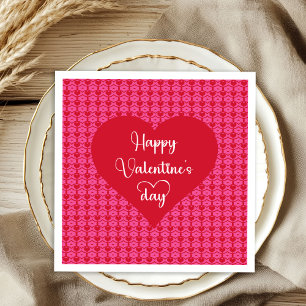 Chique rode harten Valentijnsdag tafel decor serve Servet