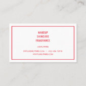 Chique Rode Mode Stylist / Beauty Visitekaartje (Achterkant)