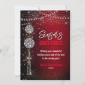 Chique rode ornamenten glitter kerst nieuwjaar (Voorkant)