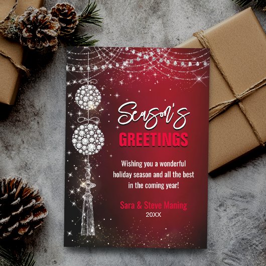 Chique rode ornamenten glitter kerst nieuwjaar