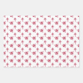 Chique rode rozen patroon inpakpapier platte velle vel (Voorkant)