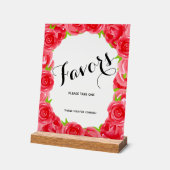 Chique rode rozen Vrijgezellenfeest gunsten Acryl Bord (Hoek)