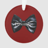 Chique rode zwarte stropdas gepersonaliseerd ornament (voorkant)