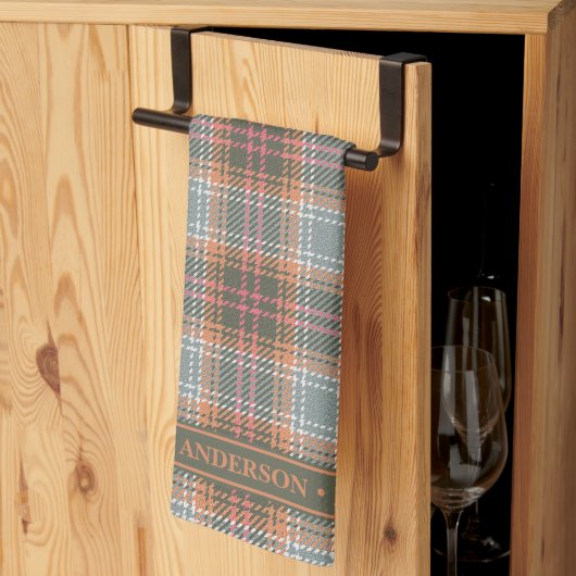 Chique Roest Kleur Invloed Plaid Theedoek (Derde Gevouwen)