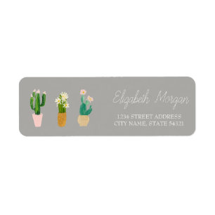 Chique Romantische Cactus geplant Etiket